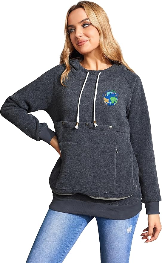 LINYUCHEN Cat Dog Carrier Hoodies – Puppy Kitten Carrying Sweatshirt Large Pet Pocket Pullover Top – Unisex Kangaroo Hoodies