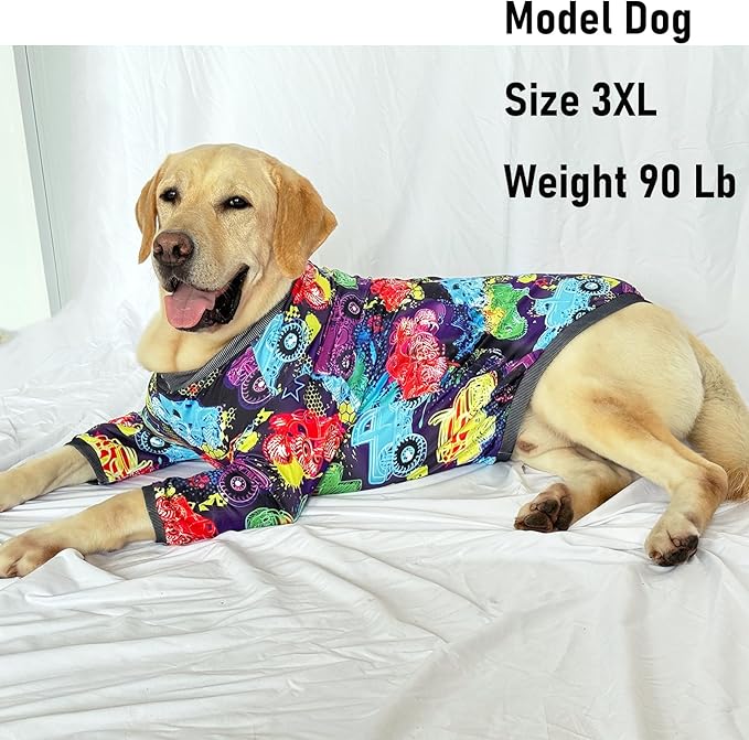 Dog T Shirts with Monster Truck Pattern Printed Pet Shirt Softable Pajamas for Large Dogs,Truck 3XL