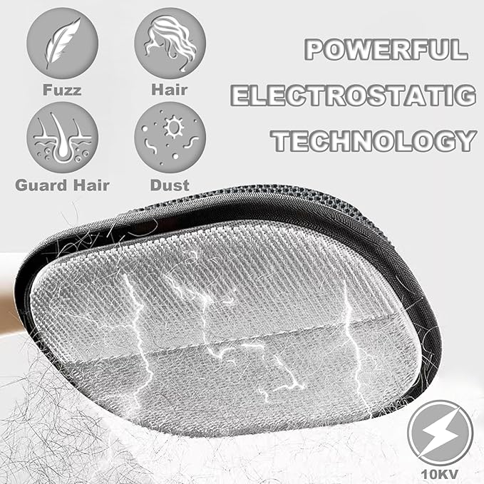 Pet Hair Remover Gloves for Dogs, Upgraded Electrostatic Pet hair Removal Glove, Professional Grooming & Furniture Cleaning Glove, Cat & Dog Hair Glove, Reusable & Machine Washable Hair Remover