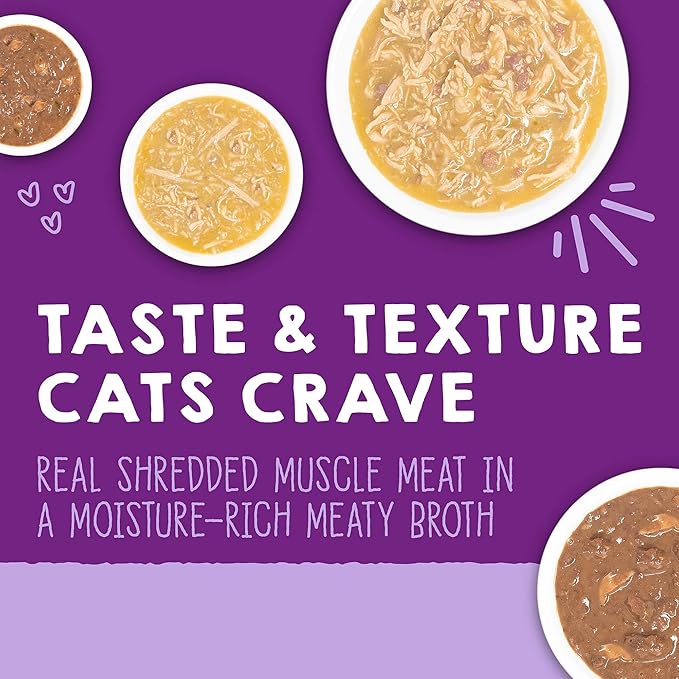 Stella & Chewy’s Carnivore Cravings Savory Shreds Canned Wet Cat Food Variety Pack – (2.8 Ounce Cans, Case of 12)