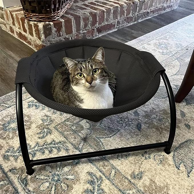 JUNSPOW Cat Bed Dedicated Replacement Net Cover Soft Durable Breathability (Black)