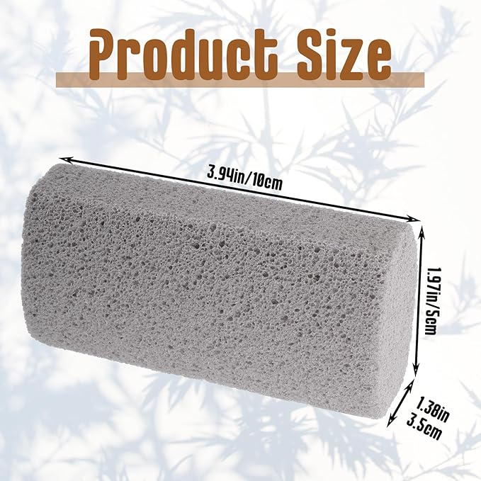 Qianyu 2 Pcs Hair Remover Pumice Pet Dog Cat Hair Removal Cleaning Gray Stone Pet Fur Cleaner Stone Reusable Dog Fur Cleaning Tool for Car Interior Bedding Carpet Couch Furnitur