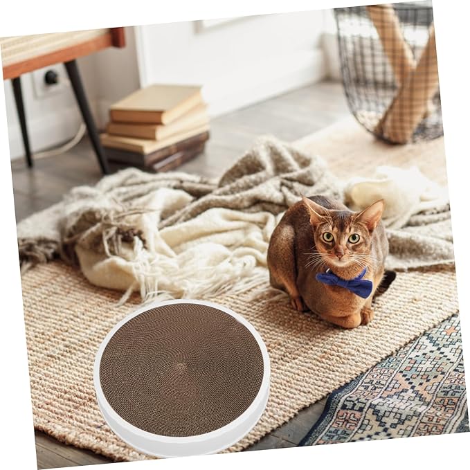 Toddmomy Cat Scratching Bowl Reversible Design Cardboard Cat Bed for Indoor and Outdoor Use Space-Saving Nesting Scratcher for Play and Rest Multifunctional Pet Furniture