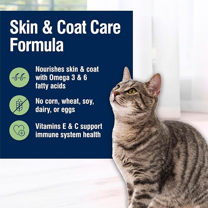 Blue Buffalo True Solutions Skin & Coat Care Natural Dry Cat Food for Adult Cats, Salmon, 11-lb. Bag