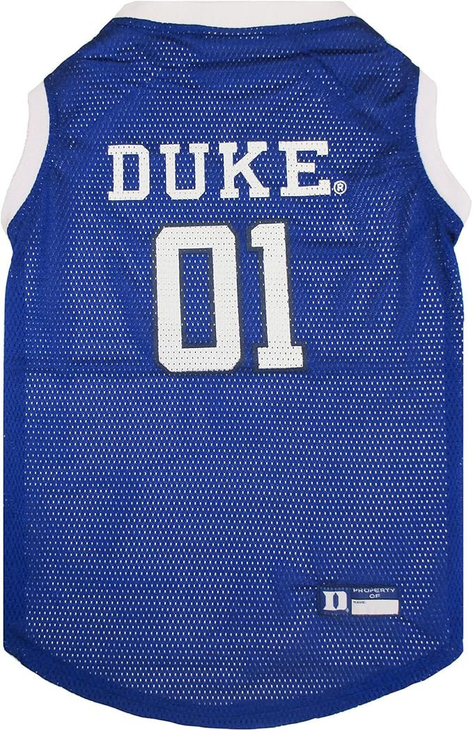 Pets First NCAA Basketball Pet Jersey Duke Blue Devils Dog Jersey, Large