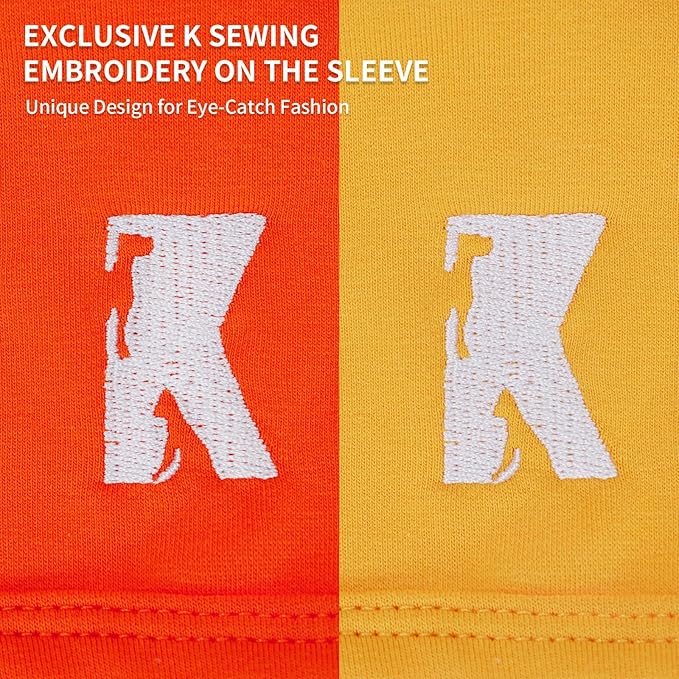 Koneseve Dog Shirts Breathable Cotton Dog Clothes Stretchy T-Shirt for Small Medium Large Dogs Cat Shirt Soft Puppy Outfit Kitten Apparel Pet Pullover Tee Blank Sweatshirt 2-Pack Yellow & Orange XL