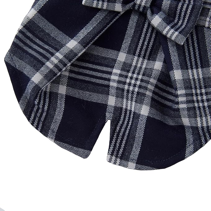 GabeFish Pets Wedding Jackets Suit for Dogs with Bow Tie Puppy Cat Formal Clothes Shirt Tuxedo (Navy, S (Chest 12.9in/33cm))