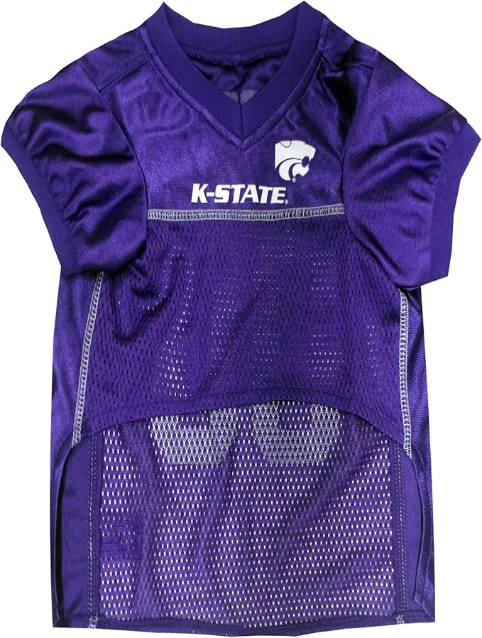 Pets First NCAA College Kansas State Wildcats Mesh Jersey for DOGS & CATS, Small.Licensed Dog Jersey with your Favorite Football/Basketball College Team