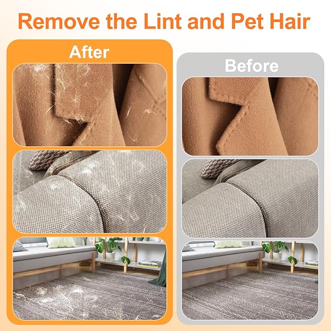 Pet Hair Removal Glove for Cats & Dogs 2PCS, Reusable and Washable Pet Hair Remover Tool for Clothing, Couch, Carpet, Car Seat