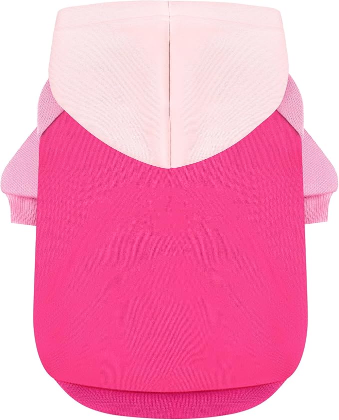 Fashionable Dog Hoodie – Soft & Warm Dog Sweater with Leash Hole,Pet Hooded Sweatshirt for Cats and Dogs with Broad Chests (e.g., French Bulldogs, Pitbulls) (Pink, X-Small)