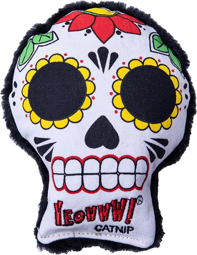 Yeowww! Catnip La CAT-rina Toy for Cats - Día de Los Muertos Design - Made in the USA - Stuffed with Organically Grown Catnip