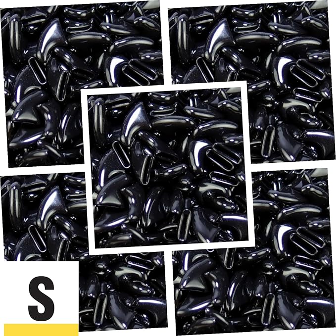 zetpo 100 pcs Cat Nail Caps | Cat Claw Covers | with Adhesives and Applicators (Black, S)