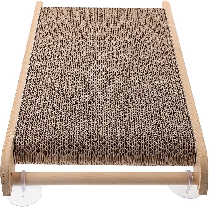 Milisten Large Cat Scratcher Board and Cat Cave Set with Frame Furniture Protector