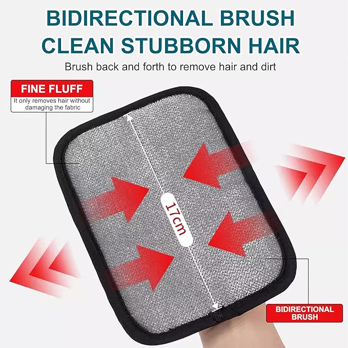 Pet Hair Removal Glove for Cats & Dogs, 2025 Newly Upgraded Five-Finger Electrostatic Pet Hair Gloves, Reusable Pet Hair Remover Tool for Couch, Clothing, Car Seat,Carpet