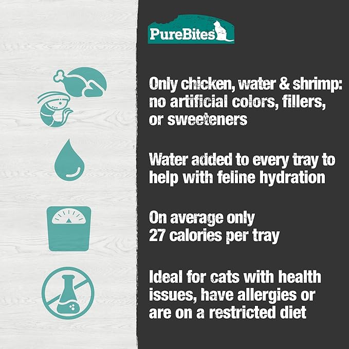 PureBites Mixers - Chicken Breast & Wild Ocean Shrimp in Water for Cats, 1.76oz / 50g