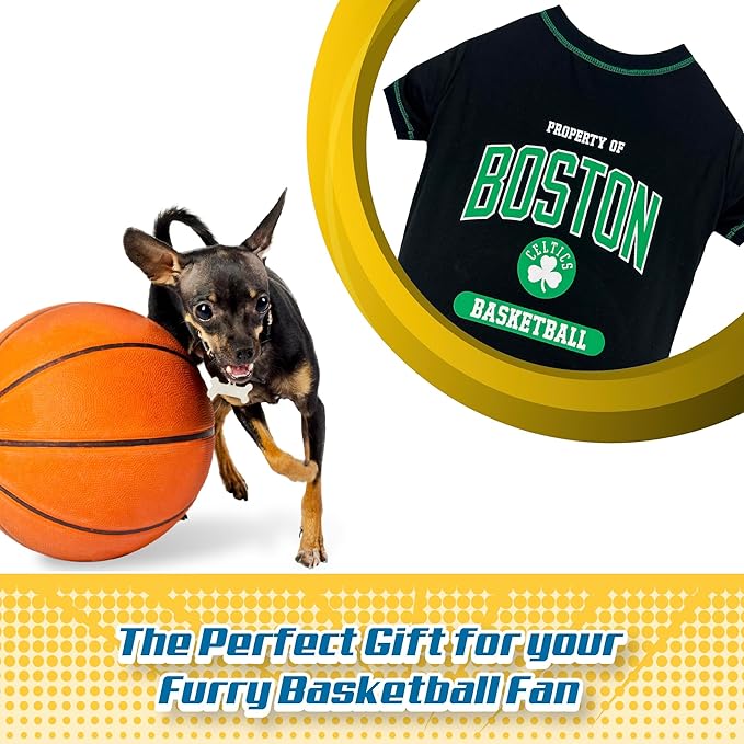 Pets First NBA Dog T-Shirt - Boston Celtics, Soft, Breathable, Stretchable & Washable Pet T-Shirt XL
