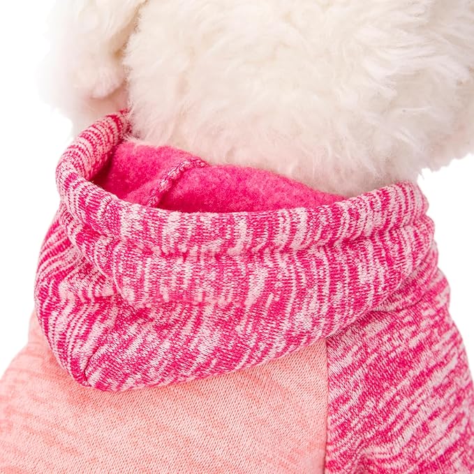 Dog Sweater, Dog Sweaters for Small Dogs, 2, 3 Pack Warm Soft Pet Clothes for Puppy, Medium Large Cat, Dogs Girl or Boy, Dog Shirt for Winter Christmas (Hoodie Pink,Purple+Pink,Rose, X-Large)