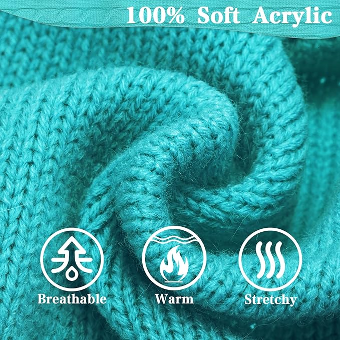 PUPTECK Winter Dog Cat Sweater Coat - Soft Cold Weather Clothes Knitwear for Kitties & Small Dogs Indoor Outdoor Walking Warm, Knitted Classic for Doggies Kitties Girls Boys, Blue L