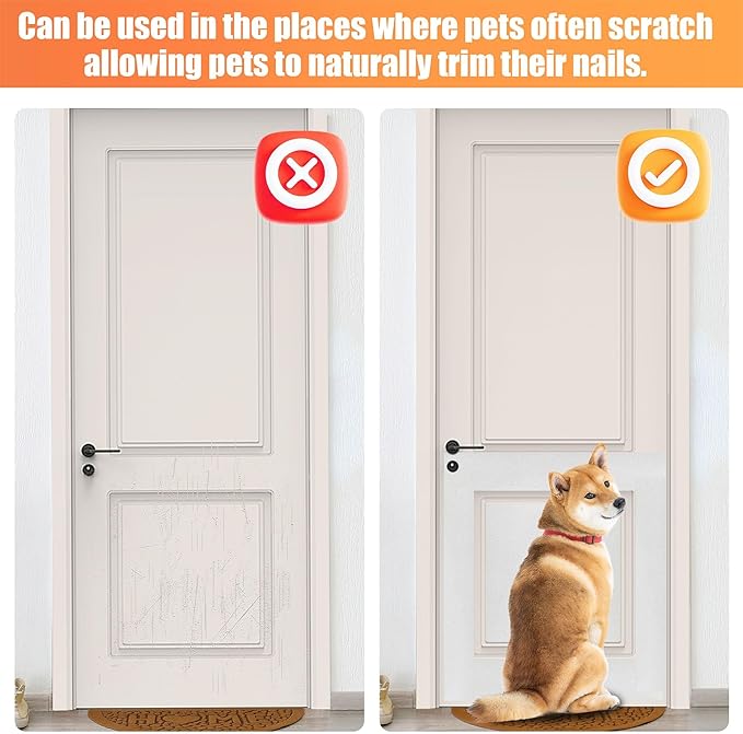 Pet Nail Self Adhesive Replacement Emery Paper Fits Most Dog Scratch Pad Cat Litter Box DIY on the Places Where Pets Like to Scratch Alternatives to Cat and Dog Nail Clippers (10in*13ft, White)