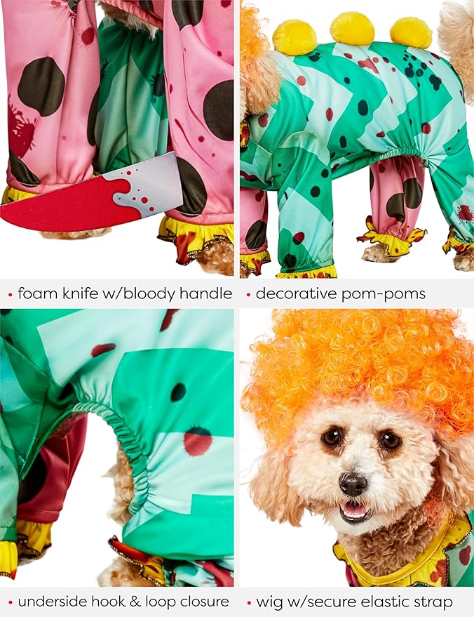 Rubies Clown Pet Costume for Dogs or Cats, Large