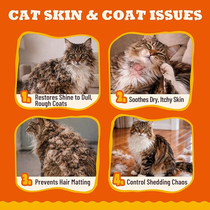 9 oz Skin & Coat Treats Fish Oil for Cats Chicken Flavor Cat Training Treats Cat Treats for Indoor Cats