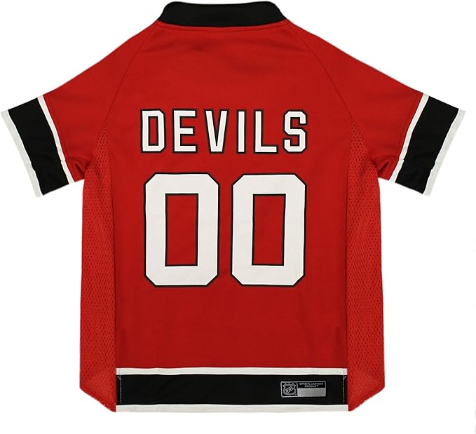 Pets First NHL New Jersey Devils Jersey for Dogs & Cats, Small. - Let Your Pet Be A Real NHL Fan!