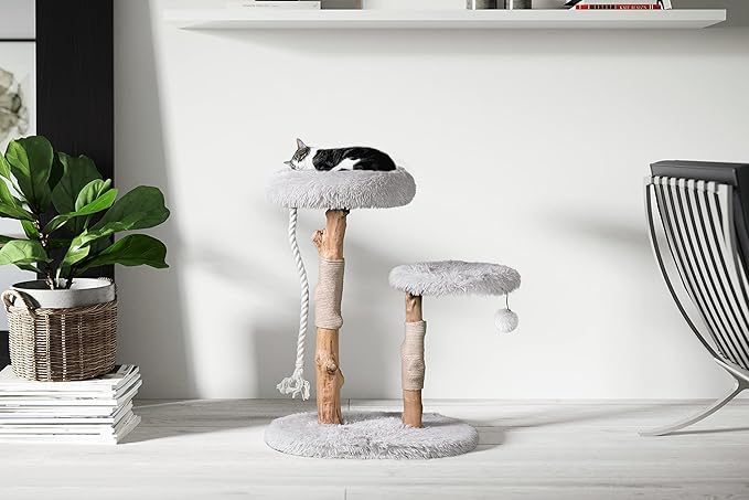Mau Lifestyle Gray Rizzo Cat Tree, 32" H, 27 LBS, Grey/Gray