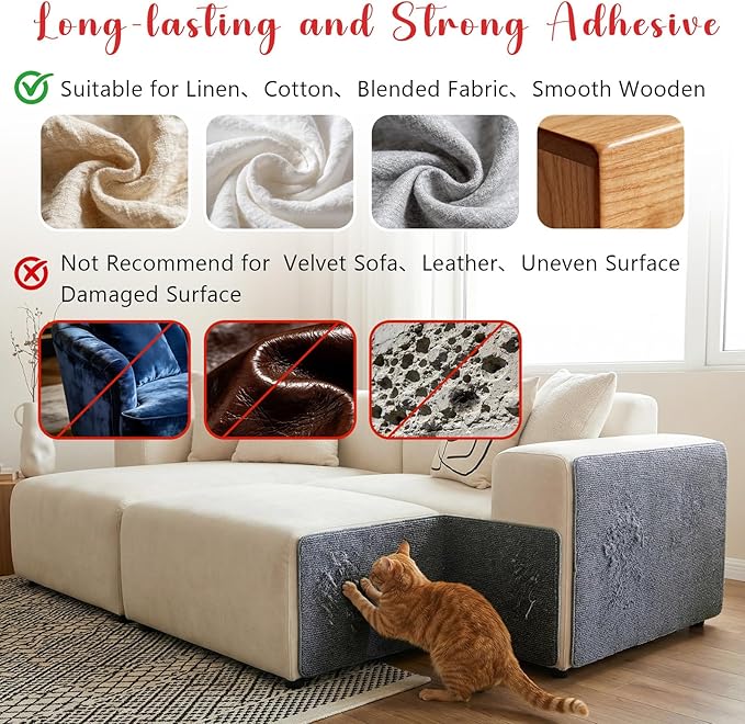 18 PCS Large Cat Scratch Furniture Protector, Couch Protector from Cat Claws, Scratch Mat for Pet Couch Furniture Covering, Cats Scratching Post Replacement Pads 14IN (Dark Gray)