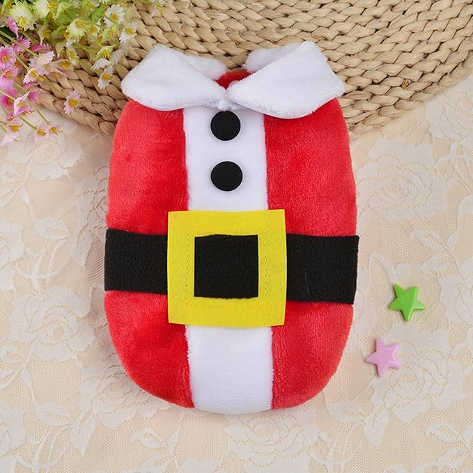 Santa Dog Costume Christmas Pet Clothes Animal Fleece Warm Outfits Clothes Winter Coat Clothes for Dog Pet Clothing Chihuahua Yorkshire Poodle (S Size)