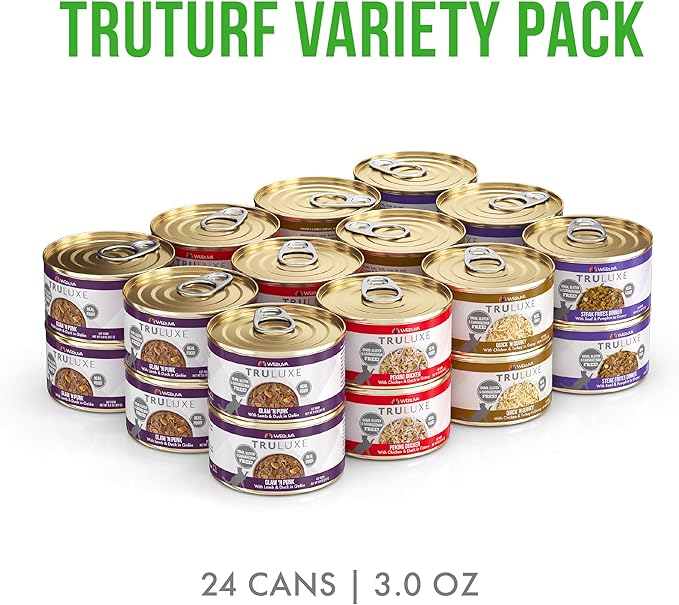Weruva Truluxe Cat Food, Variety Pack, Truturf, Wet Cat Food, 3oz Cans, Pack of 24
