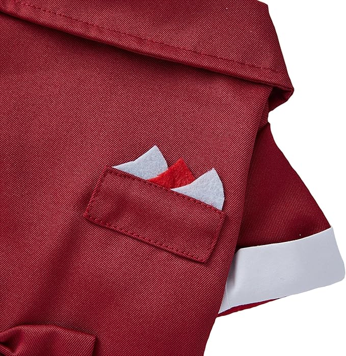 GabeFish Pets Wedding Jackets Suit for Dogs with Bow Tie Puppy Cat Formal Clothes Shirt Tuxedo (Red, XL (Chest 18.8in/48cm))