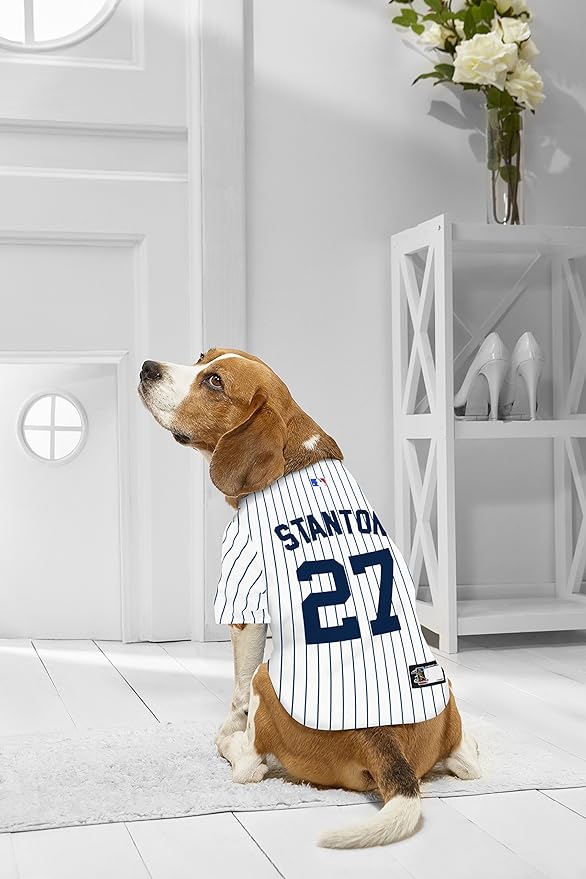 MLBPA Dog Jersey - Giancarlo Stanton #27 Pet Jersey - MLB New York Yankees Mesh Jersey, X-Large