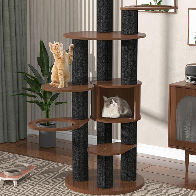 LaCheery Cat Scratch Furniture Protector Couch Scratch Protector from Cats Self Adhesive Cat Scratching Mat Roll for Couch Floor Furniture Protectors from Cats Scratching Post Replacement Black 12x79