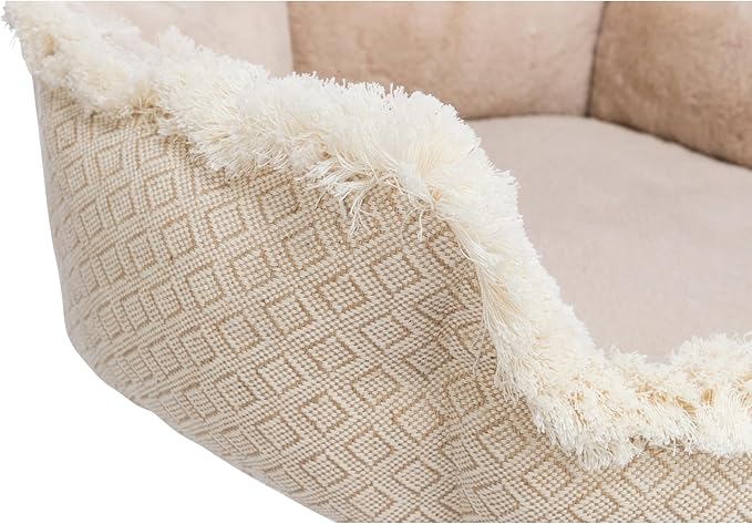 Trixie Boho 38.2-in Cat Tree, Indoor Cat Furniture with Thick Jute Scratching Post, Plush Platform with Removable Bed