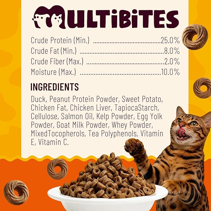 9 oz Duck Treats Muscle Support Chicken Flavor Cat Training Treats Cat Treats for Indoor Cats