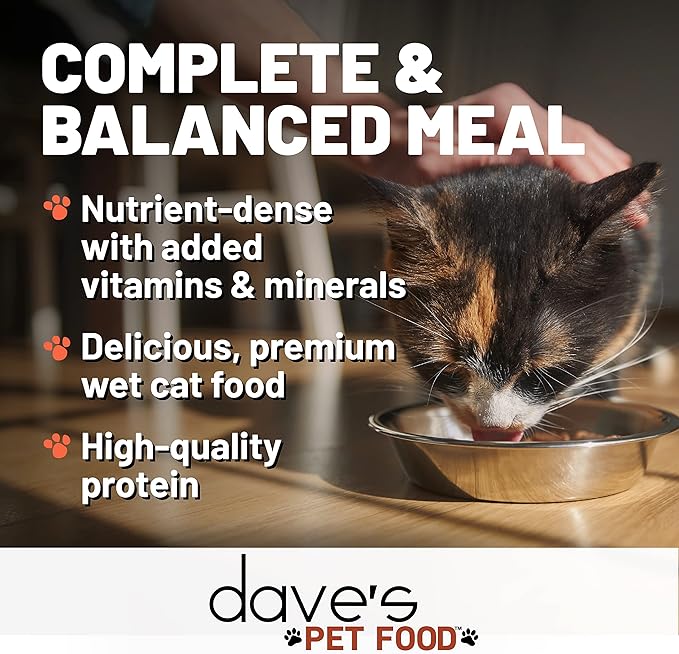 Dave's Pet Food Grain Free Wet Cat Food (Tuna & Chicken in Gravy), Naturally Healthy Canned Added Vitamins & Minerals, Wheat & Gluten-Free, 3 oz (12pack)