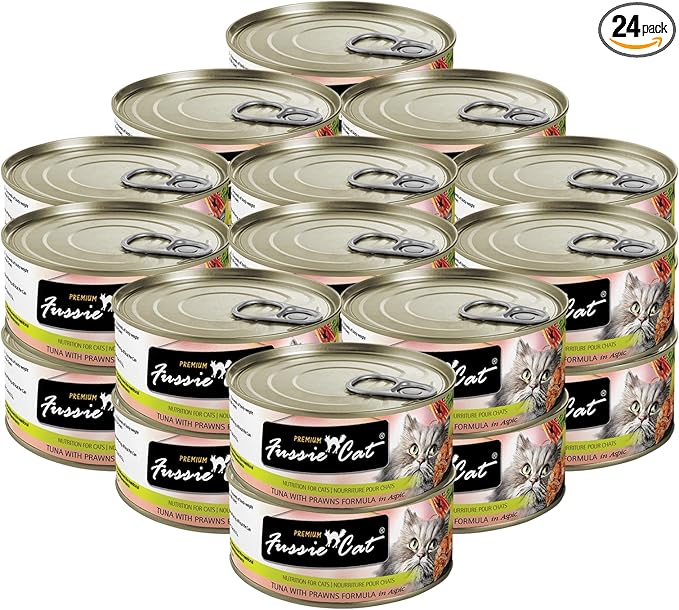Fussie Cat Premium Tuna & Prawns in Aspic Grain-Free Wet Cat Food 2.82oz, case of 24