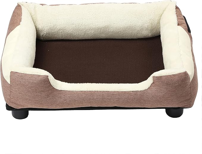 Pet Life ® 'Dream Smart' Innovative Electronic Heating and Cooling Touch-Activated Raised Cat and Dog Bed with Built-in Fan