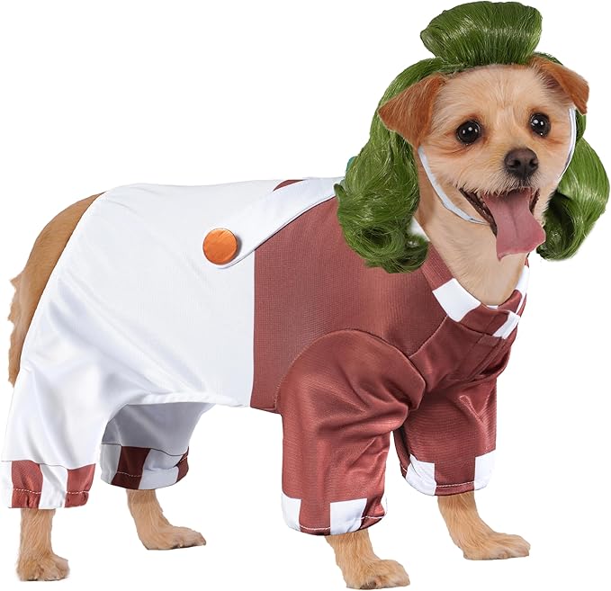 Rubies Willy Wonka and the Chocolate Factory: Oompa Loompa Pet Costume for For Dogs or Cats, Small