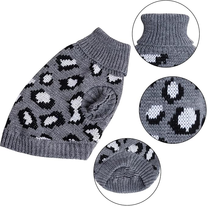 Cat Sleeveless Sweater Knitted Clothes for Cat Small Dogs Winter (Gray,Small)