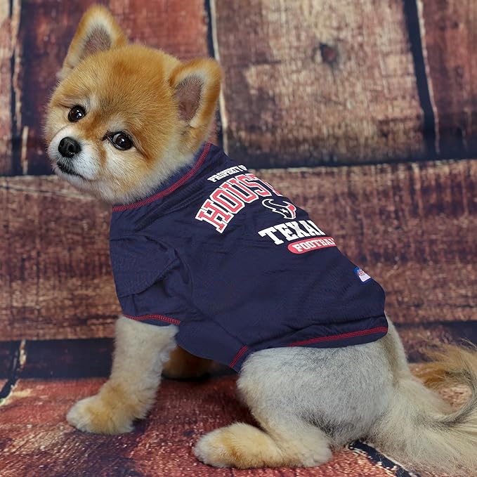 NFL Houston Texans Dog T-Shirt for Pets, Size Medium. Officially Licensed Pet Shirt with Team Logo, Soft Stretchable Comfort Fit Apparel for Dogs & Cats