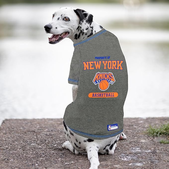Pets First NBA Licensed Hoodies & T-shirt for Dogs & Cats, New York Knicks, Small