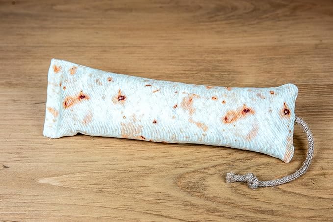 Meowy Janes Tough Canvas Cat Kicker Toy, Stuffed with 100% Catnip (1/4 LB), Original, Super Potent Canadian Catnip! | All Natural Large Size 10" Kitty Kicker (Burrito)