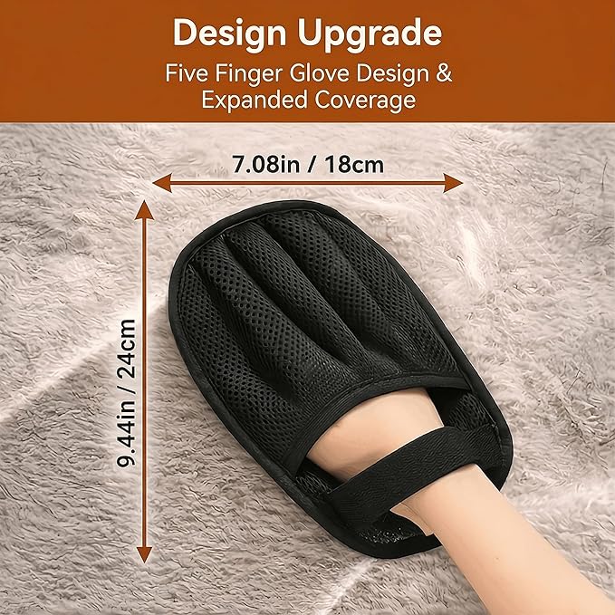 2 PCS Pet Hair Removal Glove for Cats and Dogs - Electrostatic Pet Hair Remover Glove, Reusable Brush Pet Hair Remover for Couch, Carpet, Car Seat & Laundry