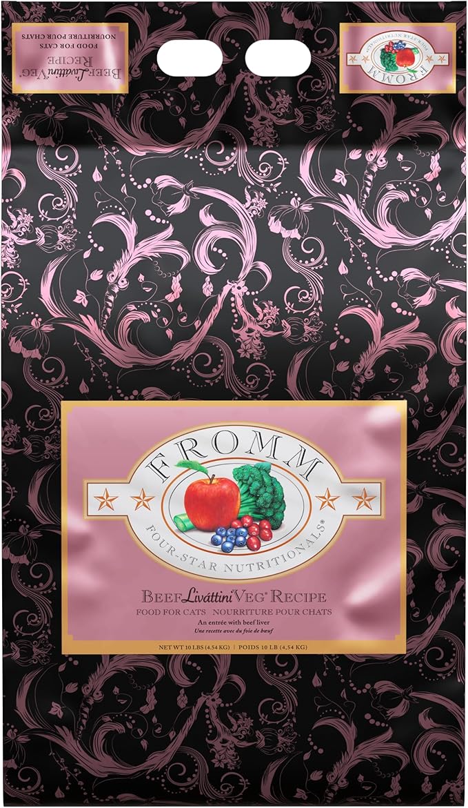 Fromm Four-Star Nutritionals Beef Livattini Veg Cat Food - Premium Dry Cat Food - Beef Recipe - 10 lb