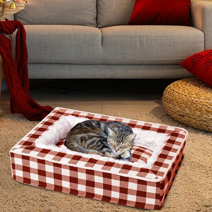 Washable Dog Bed,Soft Pet Calming Sleeping Nest Furniture | Pet Bed for Puppy and Kitten with Anti-Slip Bottom,for Living Room Crate Interior Bedroom Home