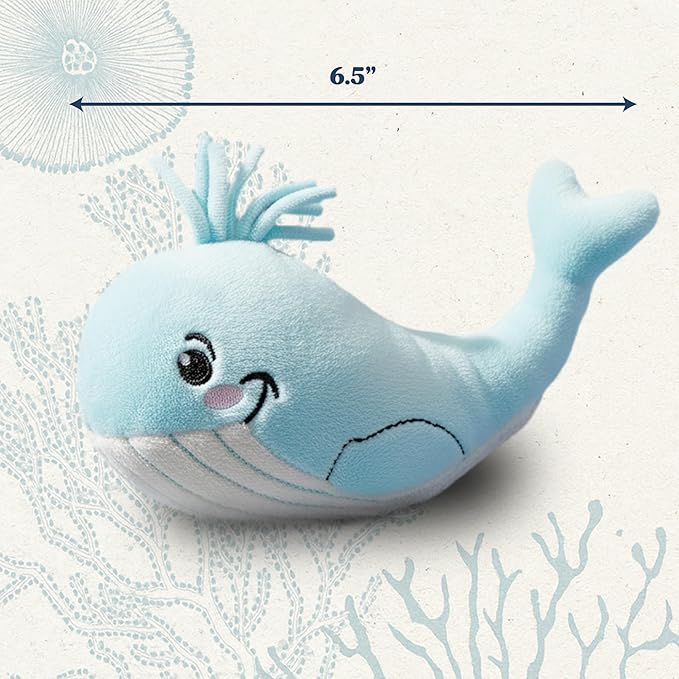 Cat Toys | Plush Whale Stuffed Animal for Cats | Eco Friendly Interactive Cat Toys for Indoor Cats