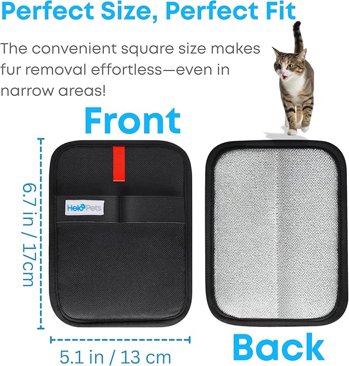 Pet Hair Removal Glove for Cats and Dogs. Electrostatic Pet Hair Glove, Reusable Brush Pet Hair Remover Tool for Laundry, Couch, Carpet, Car Seat. (Medium)
