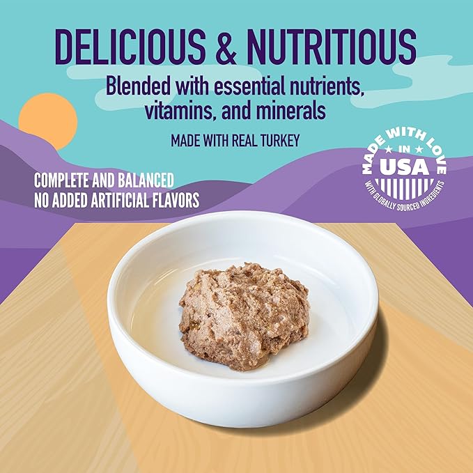 A Strong Heart Split Cup Wet Cat Food, Roasted Turkey Entree - 2.6 oz Split Cups, 20 Servings (Pack of 10), Made in The USA with Real Turkey