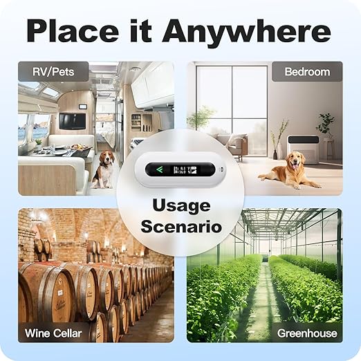 RV Pet Temperature Monitor - 4G Cellular Remote Monitor for Pets & Vacation Home | Instant Power Outage & Temp/Humidity Alerts | House, Server Room & RV Safety | Includes 2 Years of Service